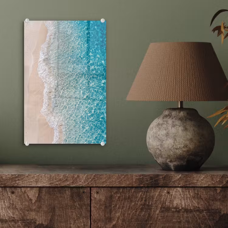 Glas schilderij - Kust - Zand - Blauw — 4