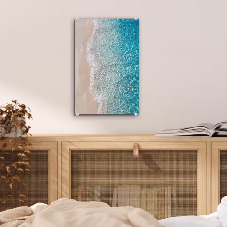 Glas schilderij - Kust - Zand - Blauw — 5