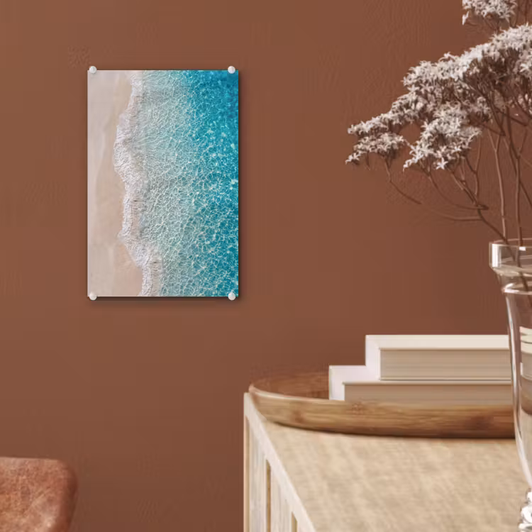 Glas schilderij - Kust - Zand - Blauw — 6