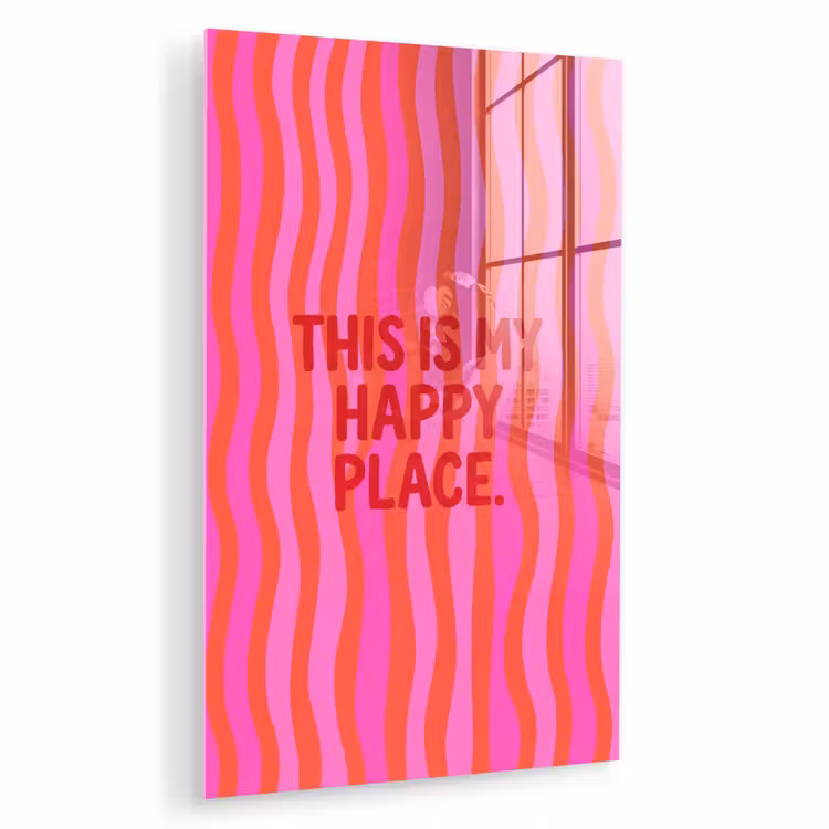 Glas schilderij - Tekst - Modern - Kleurrijk — 1