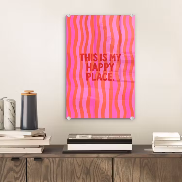 Glas schilderij - Tekst - Modern - Kleurrijk — 2