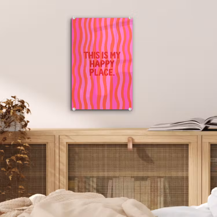 Glas schilderij - Tekst - Modern - Kleurrijk — 5