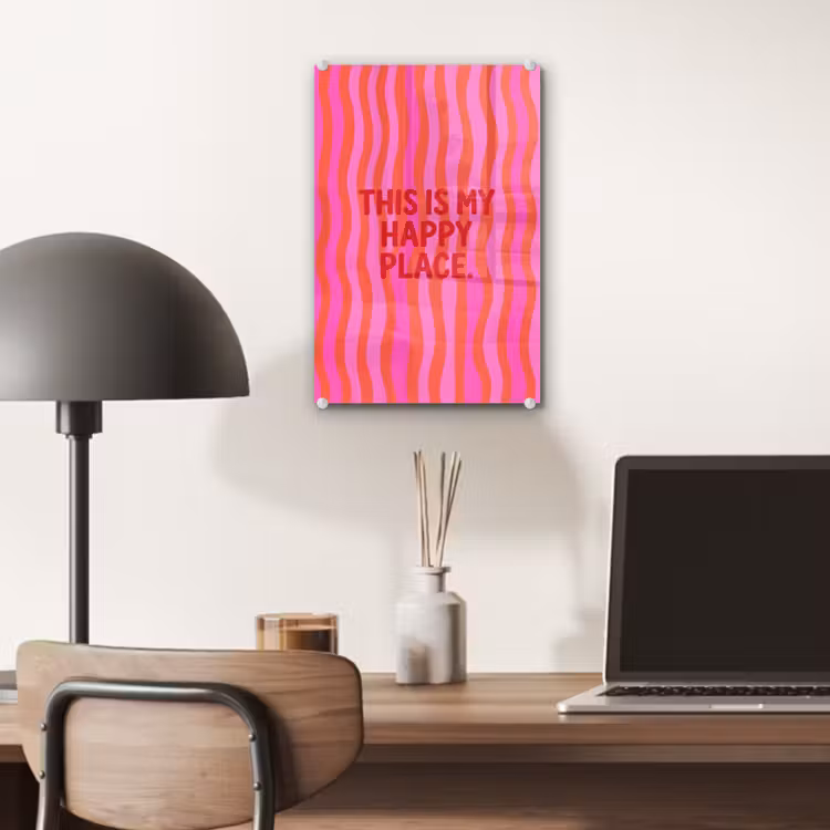 Glas schilderij - Tekst - Modern - Kleurrijk — 7
