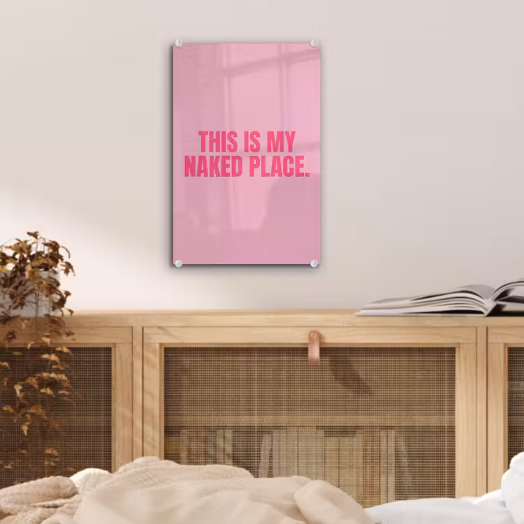Glas schilderij - Tekst - Modern - Roze — 5