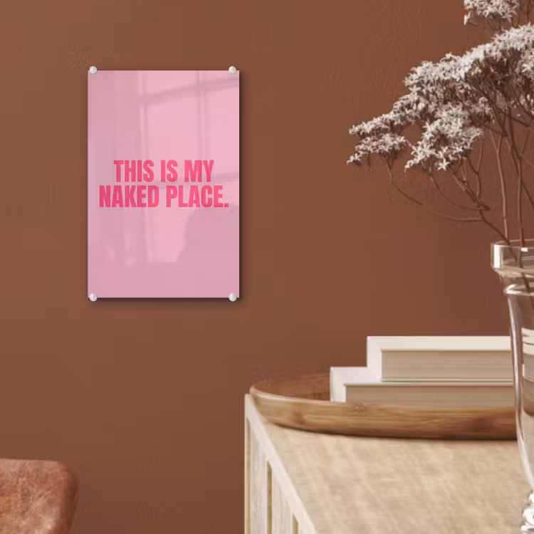 Glas schilderij - Tekst - Modern - Roze — 6