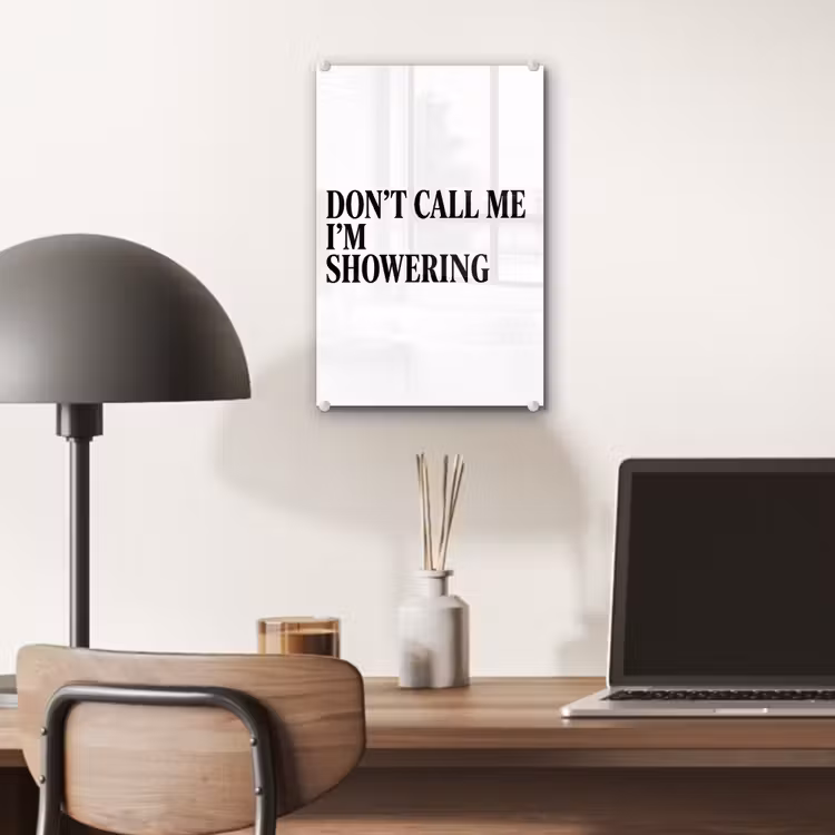 Glas schilderij - Tekst - Modern - Zwart - Wit — 7