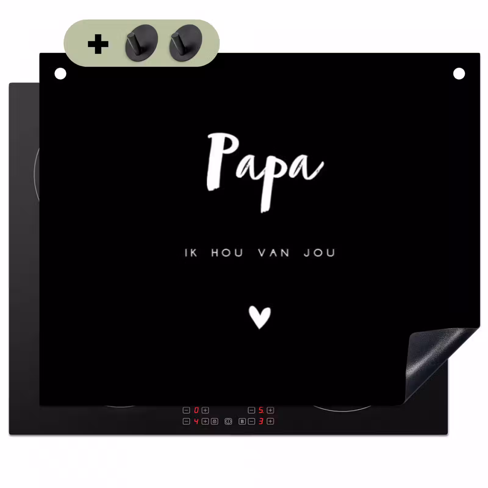 2 in 1 Inductie beschermer - Papa met tekst — 1