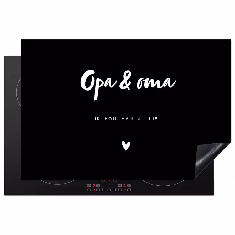 Inductie beschermer - Opa en Oma met tekst — 1