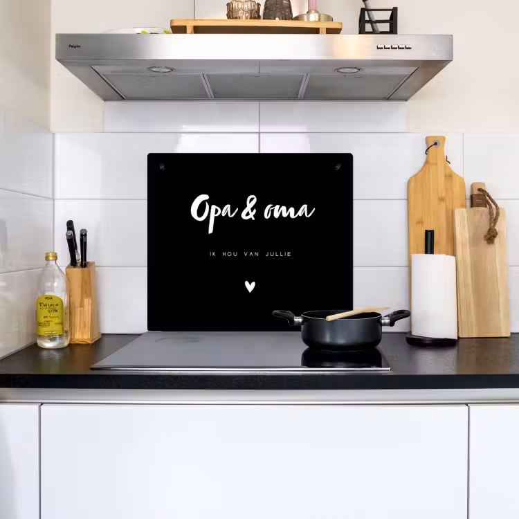2 in 1 Inductie beschermer - Opa en Oma met tekst — 7