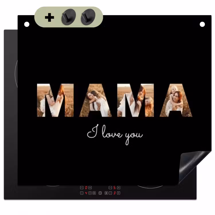 2 in 1 Inductie beschermer - Mama met foto's — 1