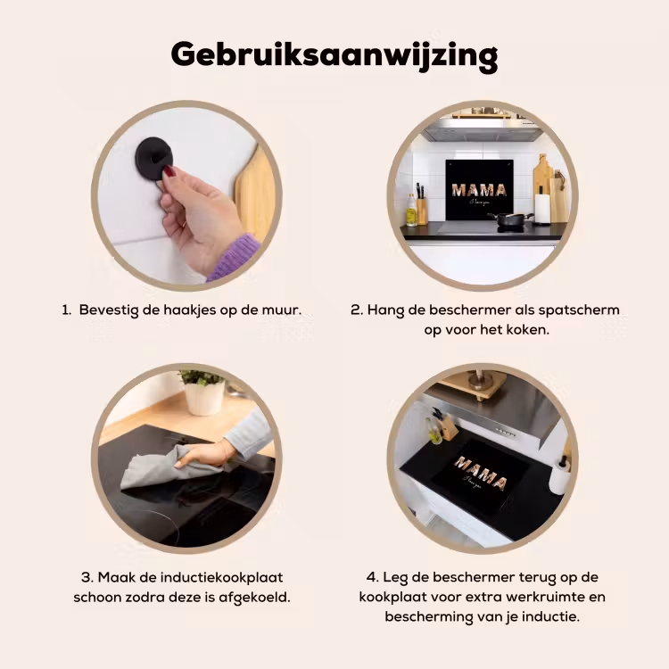 2 in 1 Inductie beschermer - Mama met foto's — 2