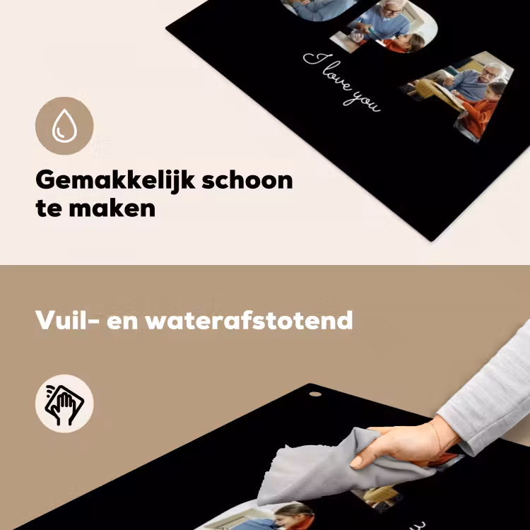 2 in 1 Inductie beschermer - Opa met foto's — 5