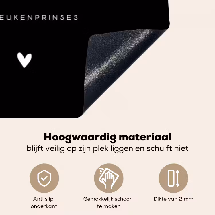 2 in 1 Inductie beschermer - Zwart met hartje — 3