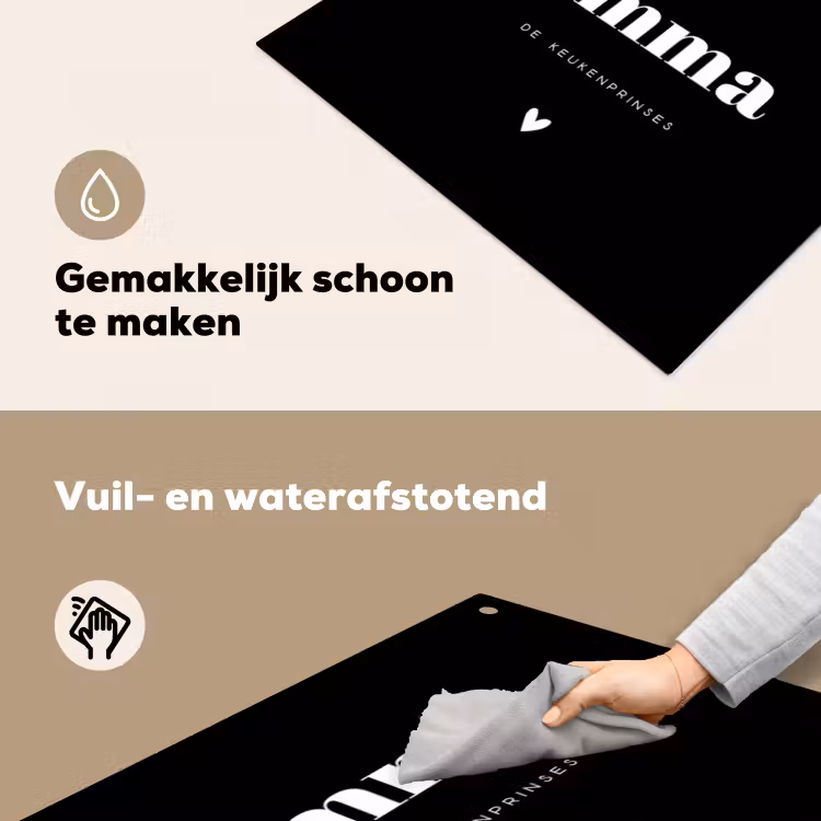 2 in 1 Inductie beschermer - Zwart met hartje — 5
