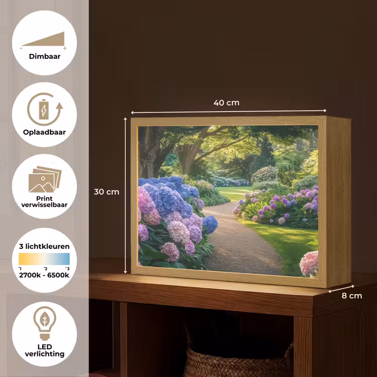 Lightbox - Wandlamp - Hortensia- Park - Pad — 10