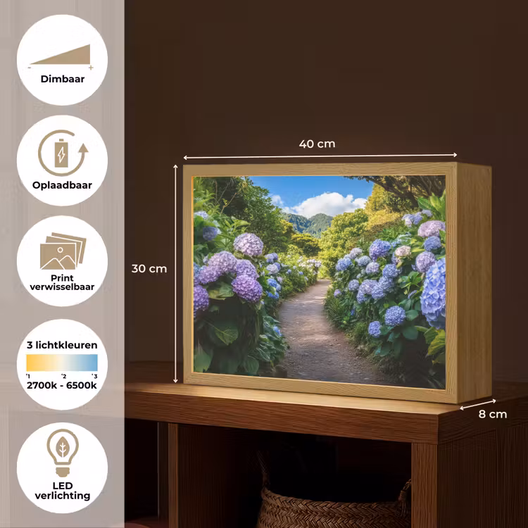 Lightbox - Wandlamp - Hortsensia - Pad - Bloemen — 10