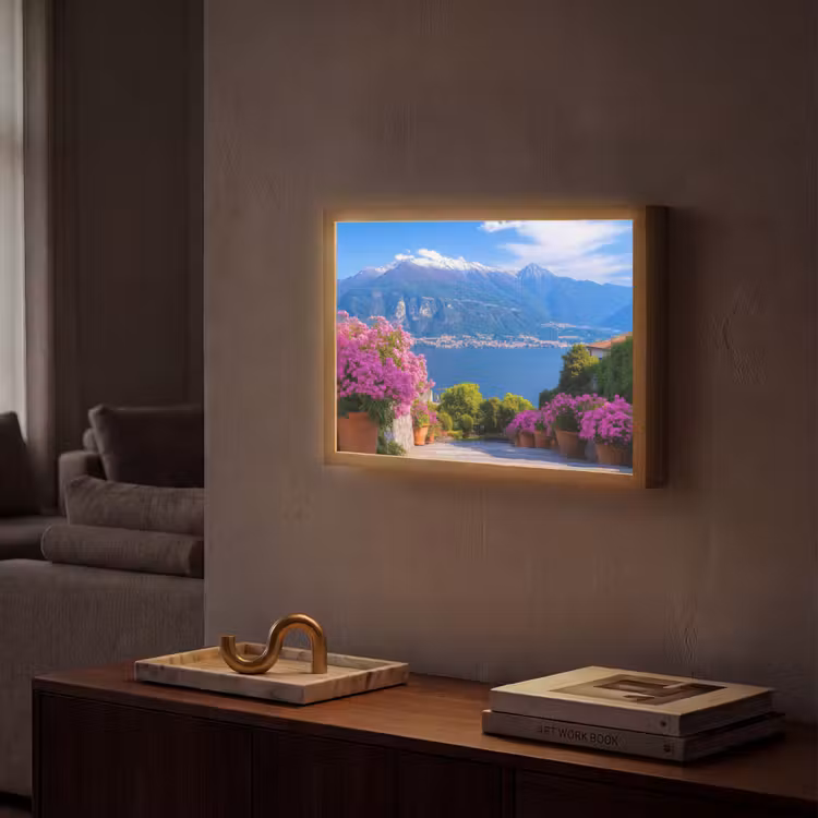 Lightbox - Wandlamp - Lake Como - Italië - Landschap — 2