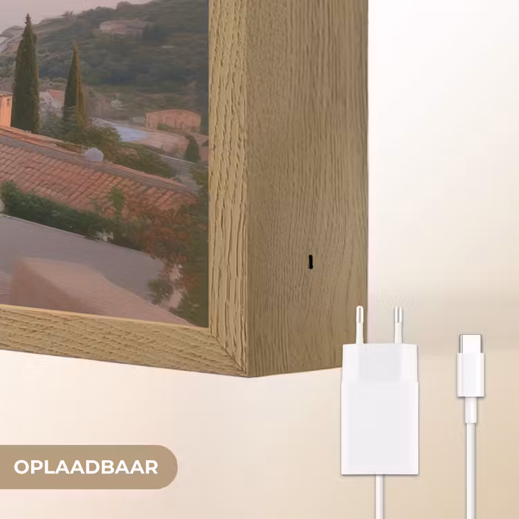 Lightbox - Wandlamp - Middelandse zee - Sinaasappel - Heuvels - Zee — 7