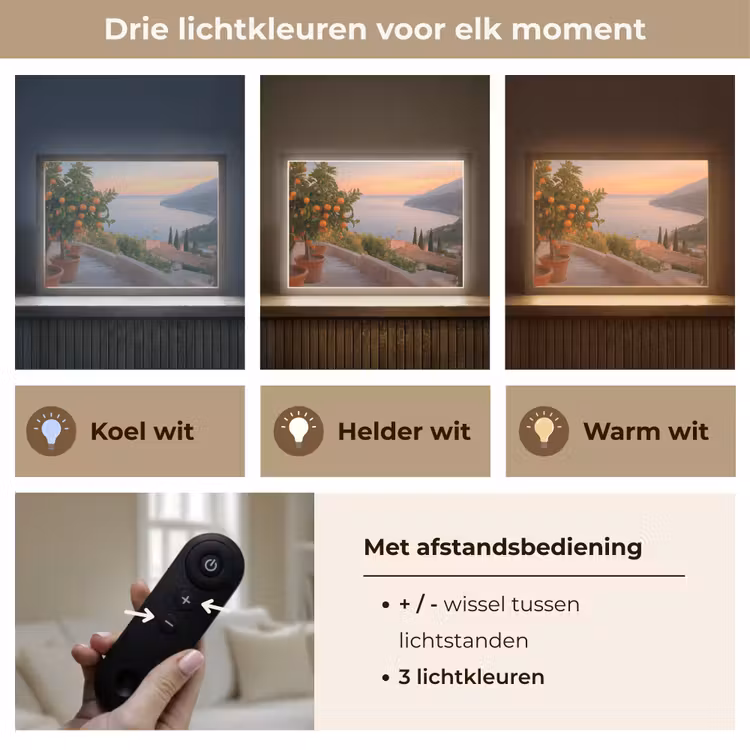 Lightbox - Wandlamp - Middelandse zee - Sinaasappel - Heuvels - Zee — 8