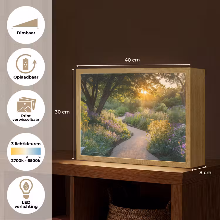 Lightbox - Wandlamp - Pad - Bloemen - Park — 10