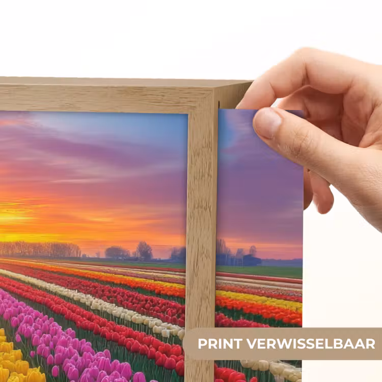 Lightbox - Wandlamp - Tulpenveld - Zonsondergang - Kleurrijk — 5