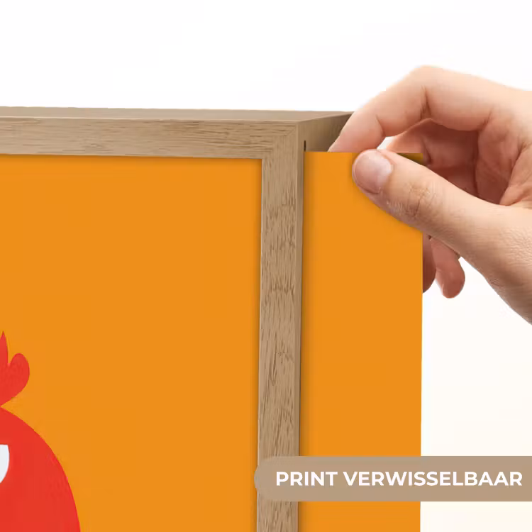 Lightbox - Wandlamp - Kippen - Oranje - Vlakken — 5
