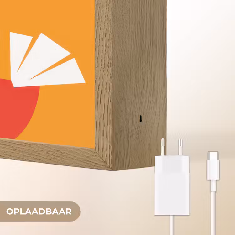 Lightbox - Wandlamp - Kippen - Oranje - Vlakken — 7