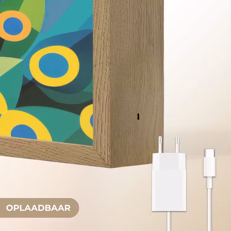Lightbox - Wandlamp - Pauw - Cirkels - Blauw — 7