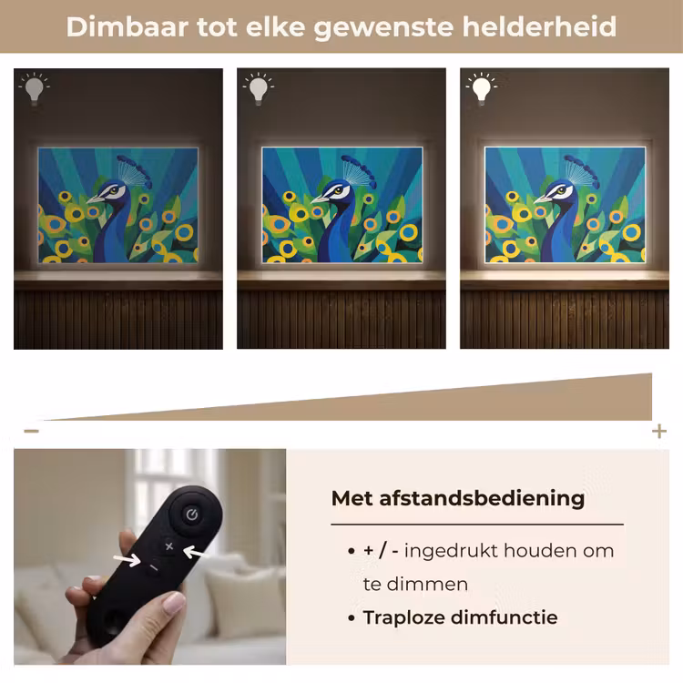 Lightbox - Wandlamp - Pauw - Cirkels - Blauw — 9