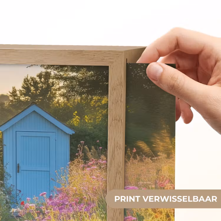 Lightbox - Wandlamp - Tuinhuisje - Blauw - Bloemen — 5