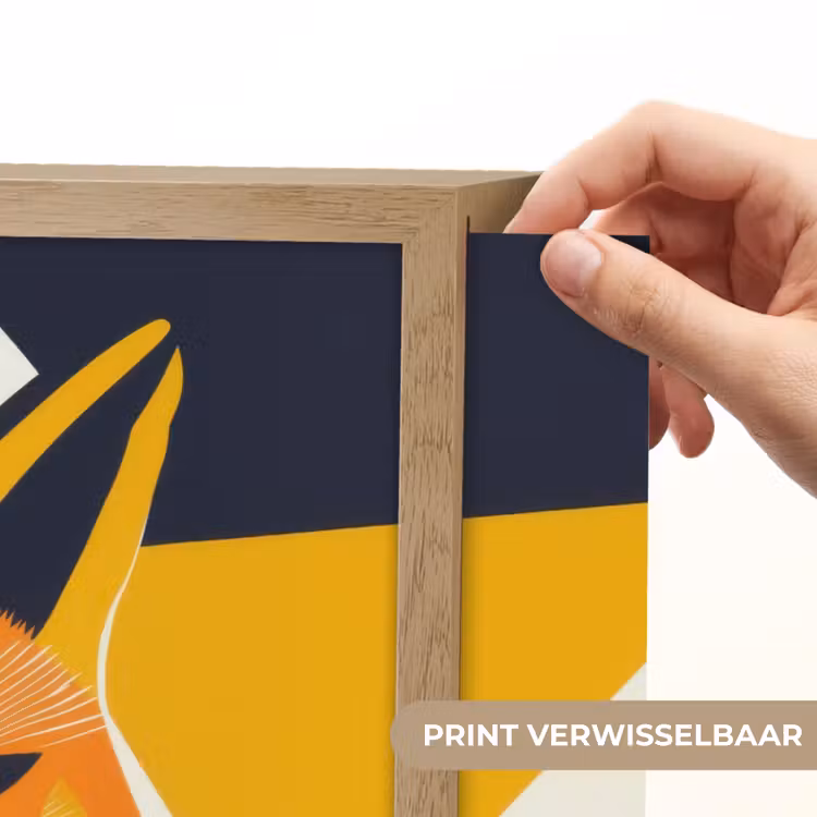 Lightbox - Wandlamp - Vos - Oranje - Abstract - Driehoeken — 5