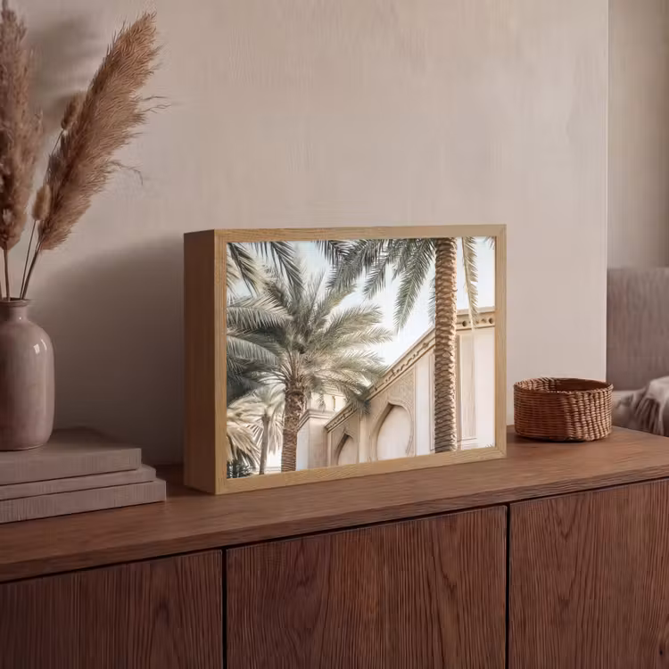 Lightbox - Wandlamp - Gebouw - Palmbomen - Beige - Zon — 4
