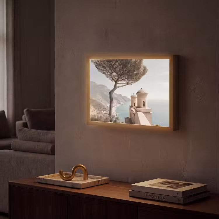 Lightbox - Wandlamp - Kust - Klif - Boom - Gebouw — 2