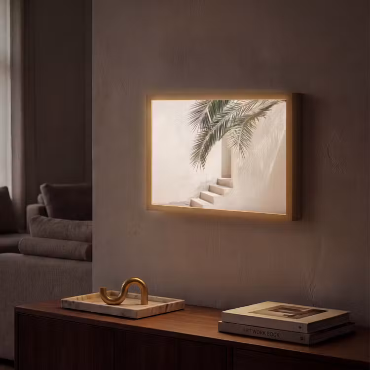 Lightbox - Wandlamp - Palmboom - Schaduw - Trap - Beige — 2