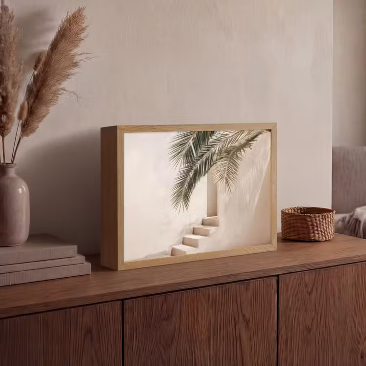 Lightbox - Wandlamp - Palmboom - Schaduw - Trap - Beige — 4