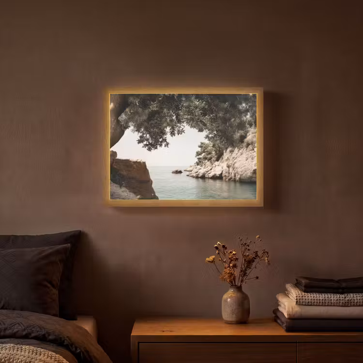 Lightbox - Wandlamp - Rotsen - Zee - Boom - Groen — 3
