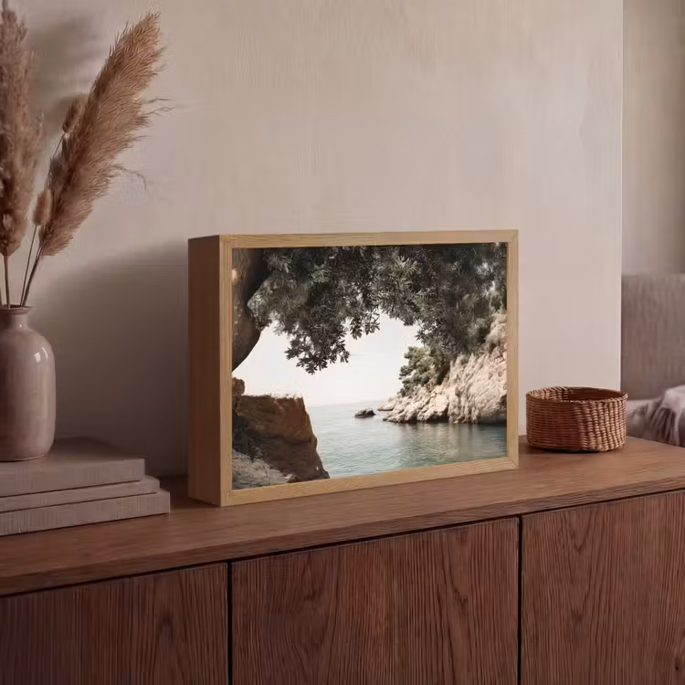Lightbox - Wandlamp - Rotsen - Zee - Boom - Groen — 4