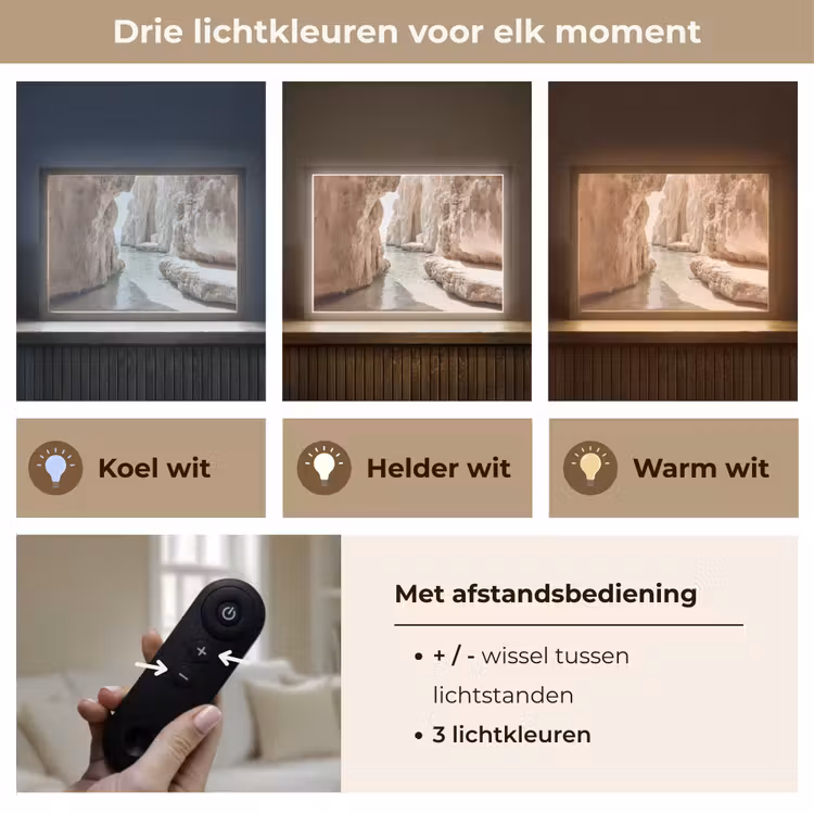 Lightbox - Wandlamp - Rotsen - Zee - Zand - Kloof — 8