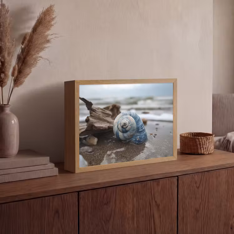 Lightbox - Wandlamp - Schelp - Strand - Blauw - Zee — 4