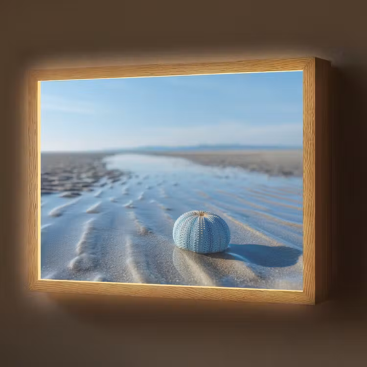 Lightbox - Wandlamp - Strand - Schild - Water - Blauw — 1