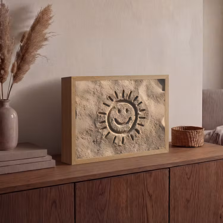 Lightbox - Wandlamp - Gezichtje - Zon - Zand - Getekend — 4