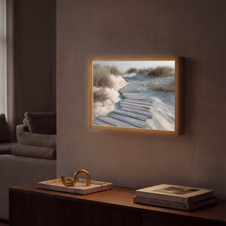 Lightbox - Wandlamp - Pad - Planken - Duinen - Gras — 2