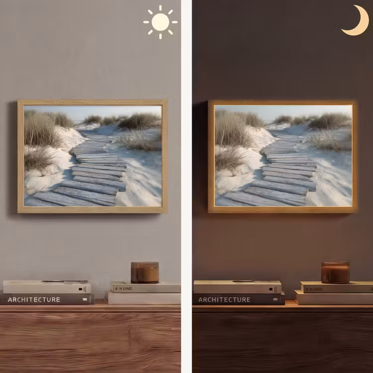 Lightbox - Wandlamp - Pad - Planken - Duinen - Gras — 6