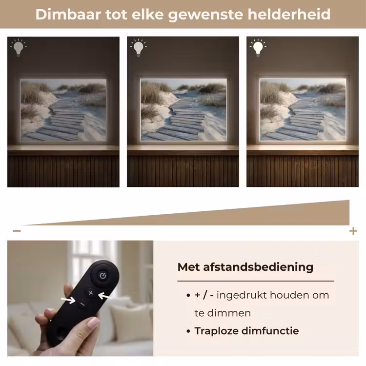 Lightbox - Wandlamp - Pad - Planken - Duinen - Gras — 9