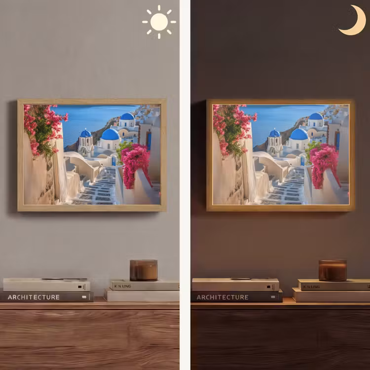 Lightbox - Wandlamp - Santorini - Bloemen - Griekenland — 6