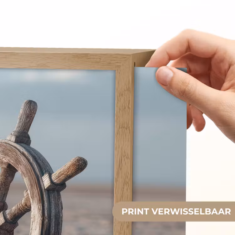 Lightbox - Wandlamp - Scheepsstuur - Hout - Bruin - Zand — 5