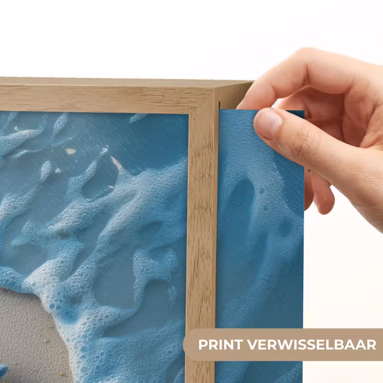 Lightbox - Wandlamp - Zeesterren - Zand - Zee - Blauw — 5