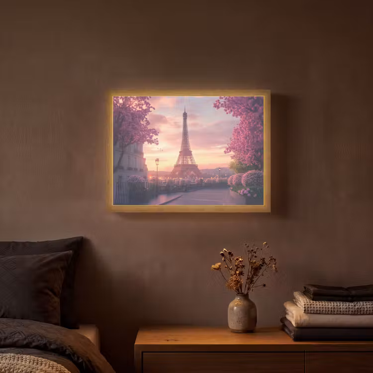 Lightbox - Wandlamp - Eiffeltoren - Parijs - Roze — 3