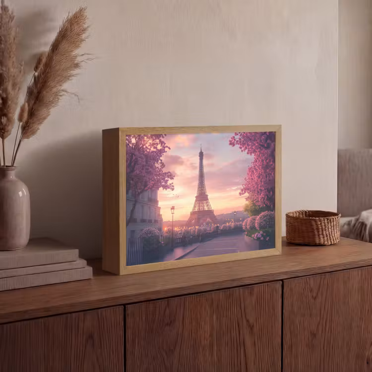 Lightbox - Wandlamp - Eiffeltoren - Parijs - Roze — 4