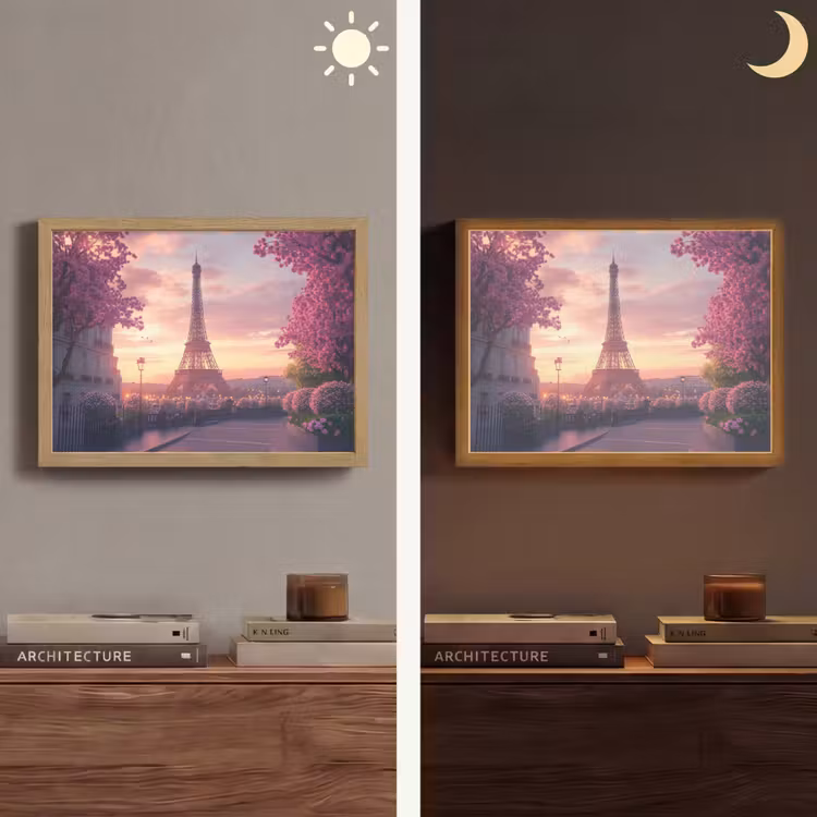 Lightbox - Wandlamp - Eiffeltoren - Parijs - Roze — 6